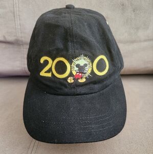 Vintage Disney Mickey Mouse Men's Embroidered Black Adjustable Y2K Cap